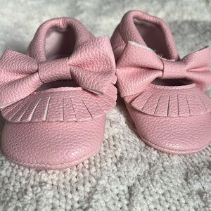 Pink baby Moccasins